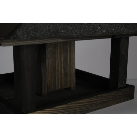 Karmnik Ptaków z Dozownikiem ▪ Domek Czarny ▪  Na Nóżce ▪ 116x38x38 cm