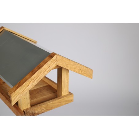 Dębowy/Olejowany Karmnik dla Sikorek ▪  Na Nóżce ▪ 111,5x38,5x29,5cm