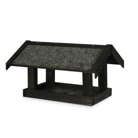 Karmnik dla ptaków ▪ Daszek Dwuspadowy/Papa ▪ Czarny ▪ 21,5x38,5x29 cm