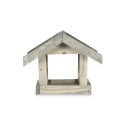 Szary Karmnik dla ptaków ▪ Dach Dwuspadowy z Papą ▪ 21,5x38,5x29 cm