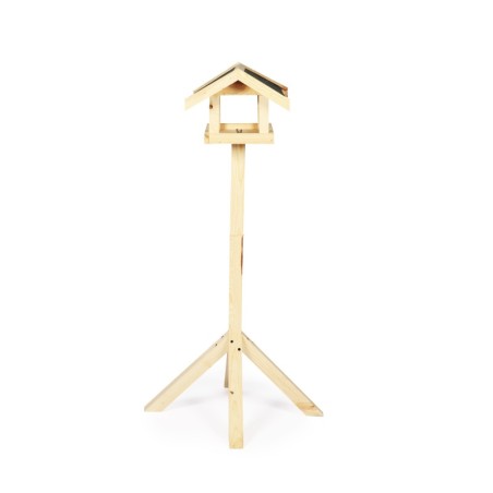 Drewniany Karmnik dla Ptaków ▪ Na Nóżce ▪ Daszek z Papą ▪ 112x39x29cm