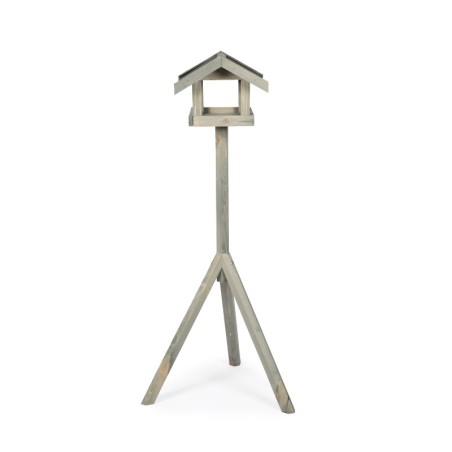 Karmnik z Drewna dla Ptaków ▪ Szary ▪ Na Nóżce ▪ 111,5x38,5x29 cm