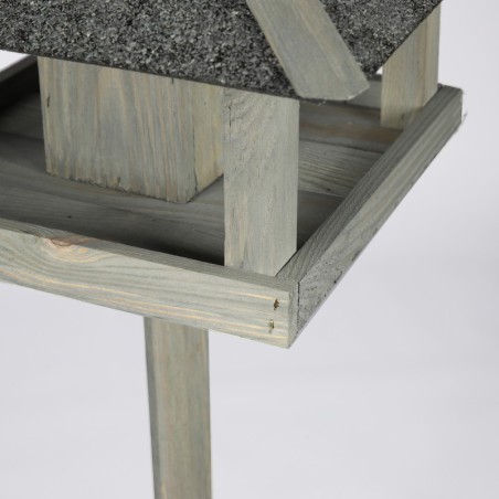 Szary Karmnik z Dozownikiem ▪ Na Nóżce ▪  4 Płatowy Daszek ▪  116x38cm