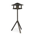 Karmnik Ptaków z Dozownikiem ▪ Domek Czarny ▪  Na Nóżce ▪ 116x38x38 cm
