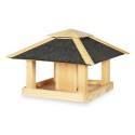 Sosnowy Karmnik z Dozownikiem ▪ 4 Spadowy Daszek ▪ 26x38,5x38,5 cm