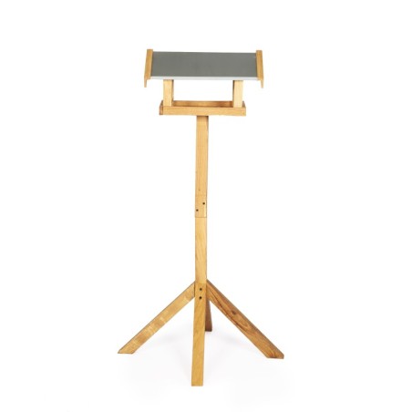 Dębowy/Olejowany Karmnik dla Sikorek ▪  Na Nóżce ▪ 111,5x38,5x29,5cm