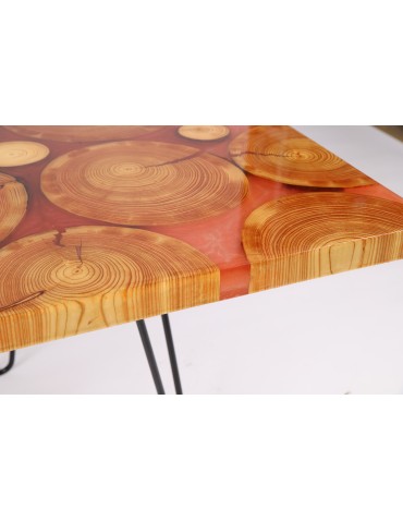 Blat Stolika~ Red Hard Candy ~ Wood & Resin ~ Unikat 104722 - product 2