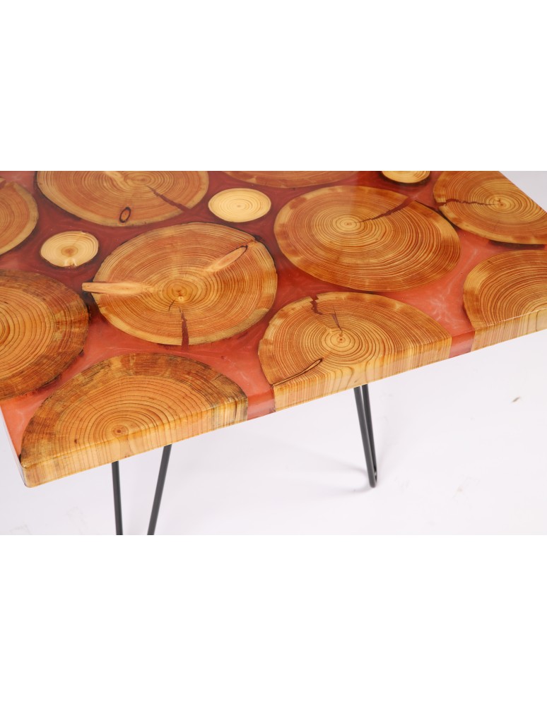 Stoły Marki Wood&Resin - Blat Stolika~ Red Hard Candy ~ Wood & Resin ~ Unikat 104722 - product MODO24.PL 7