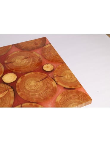 Stoły Marki Wood&Resin - Blat Stolika~ Red Hard Candy ~ Wood & Resin ~ Unikat 104722 - product 3