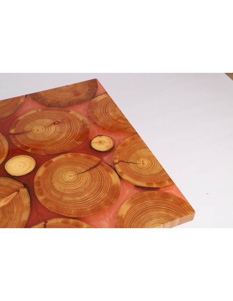 Stoły Marki Wood&Resin - Blat Stolika~ Red Hard Candy ~ Wood & Resin ~ Unikat 104722 - product MODO24.PL 3