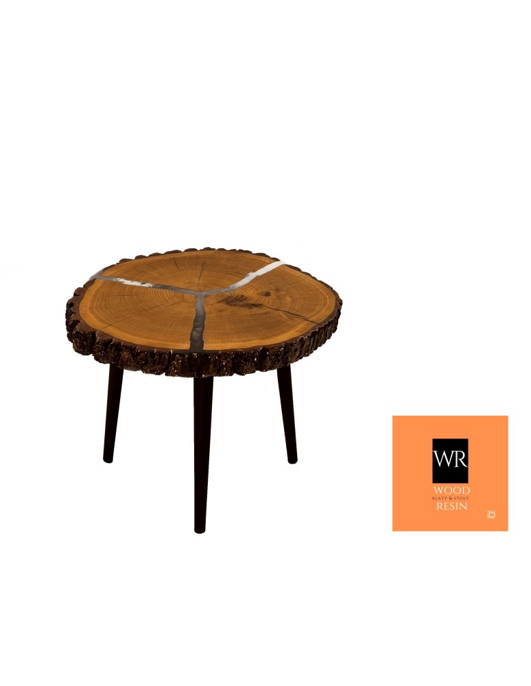 Stoły Marki Wood&Resin - Dębowy Stolik lub Blat ~ Three Armed Sign~ Wood & Resin ~ Unikat 142237 - product MODO24.PL 1