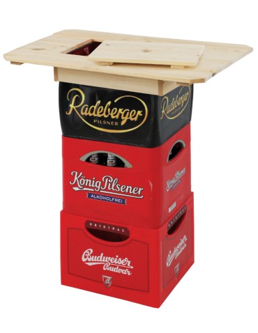 Drewniany przenośny STOLIK BNP na piwo