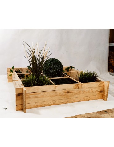 Zielnik / Warzywniak~ Składany ~ Surowy ~ 100x100x20 cm - product 2