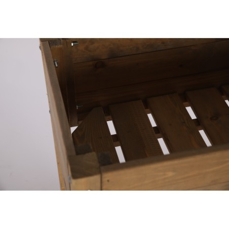 Drewniany Warzywniak Brązowy z Półką ▪ 118x40x78 cm