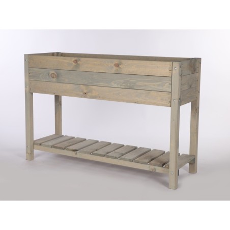 Szary Warzywniak/Inspekt/ Skrzynia z Półką ▪ 118x40x78 cm ▪ poj. 102 l