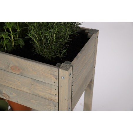 Szary Ziołownik / Donica z Półką ▪ 78x40x78 cm ▪ Poj. 66,5 l