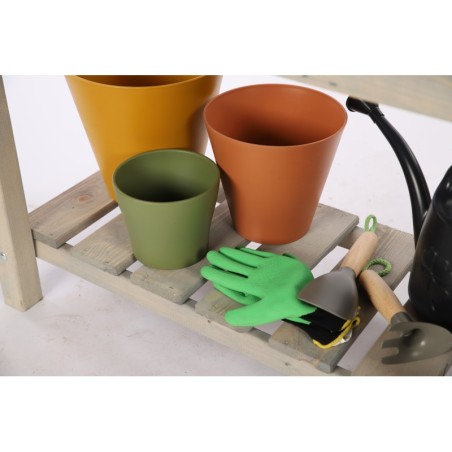 Szary Ziołownik / Donica z Półką ▪ 78x40x78 cm ▪ Poj. 66,5 l