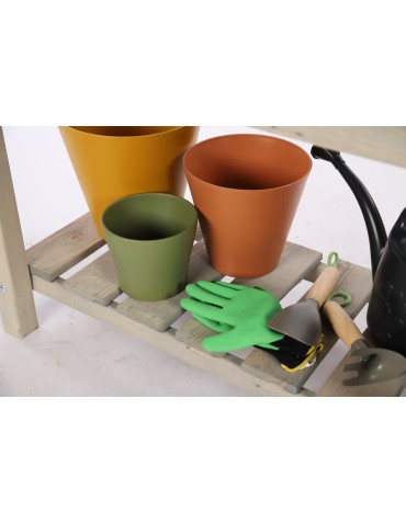 Kwietniki i donice - Drewniany Zielnik OBM~ Szary ~ Duży ~ 78x78x78 cm - product 4