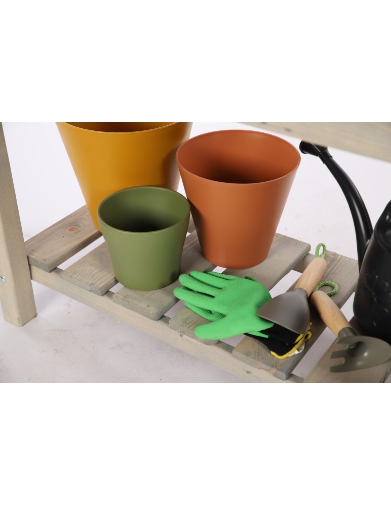 Kwietniki i donice - Drewniany Zielnik OBM~ Szary ~ Duży ~ 78x78x78 cm - product MODO24.PL 4