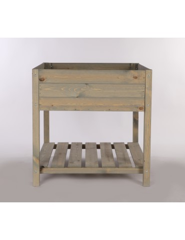 Kwietniki i donice - Drewniany Zielnik OBM~ Szary ~ Duży ~ 78x78x78 cm - product 7