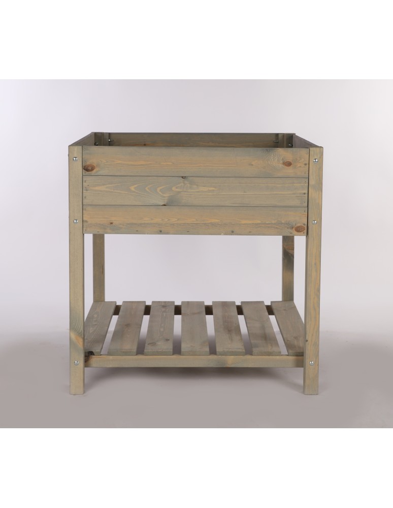 Kwietniki i donice - Drewniany Zielnik OBM~ Szary ~ Duży ~ 78x78x78 cm - product MODO24.PL 7