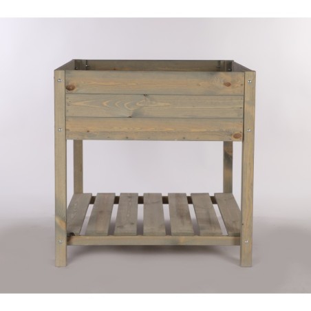 Szary Inspekt / Rozsadnik z Półką ▪ 78x78x78 cm ▪ Poj. 135 l