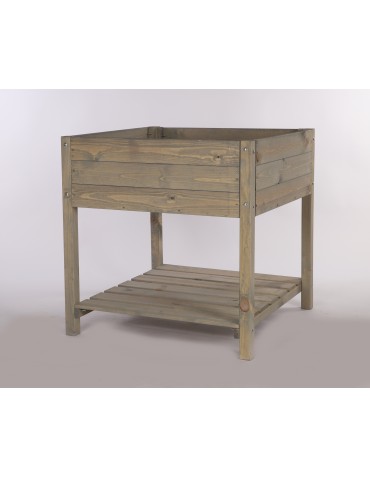 Kwietniki i donice - Drewniany Zielnik OBM~ Szary ~ Duży ~ 78x78x78 cm - product 8