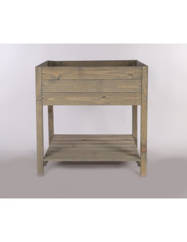 Kwietniki i donice - Drewniany Zielnik OBM~ Szary ~ Duży ~ 78x78x78 cm - product 9