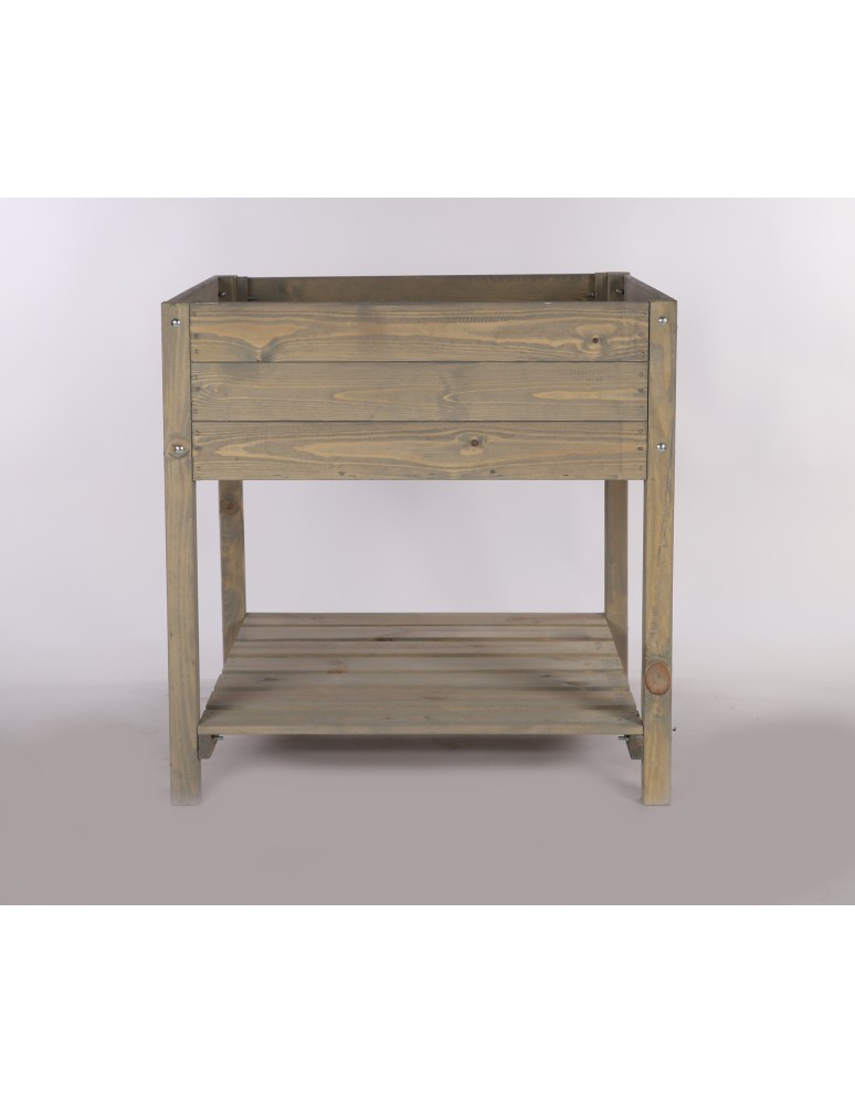 Kwietniki i donice - Drewniany Zielnik OBM~ Szary ~ Duży ~ 78x78x78 cm - product MODO24.PL 9