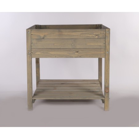 Szary Inspekt / Rozsadnik z Półką ▪ 78x78x78 cm ▪ Poj. 135 l