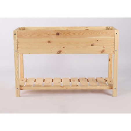 Drewniany Inspekt Warzywny z Półką ▪ 118x40x78 cm ▪ Poj. 106 l