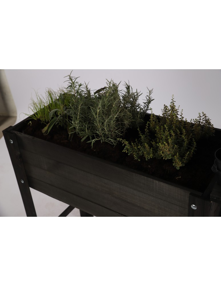 Kwietniki i donice - Drewniany Inspekt  OBL Czarny  ~ Półka Dolna - product MODO24.PL 3