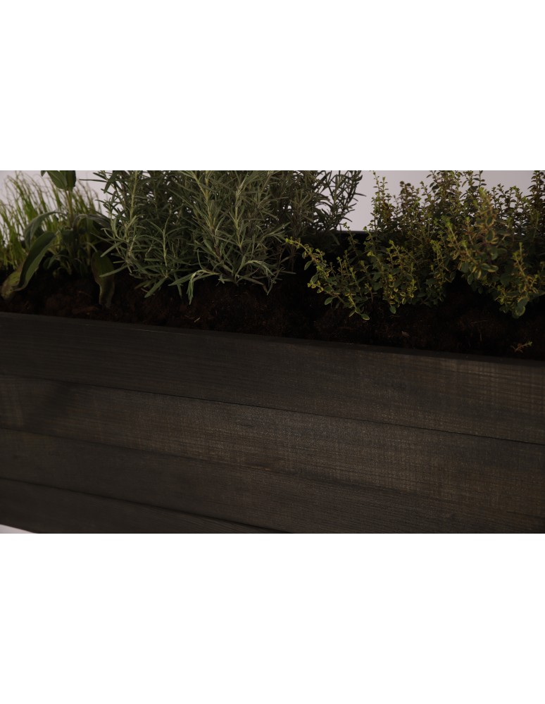 Kwietniki i donice - Drewniany Inspekt  OBL Czarny  ~ Półka Dolna - product MODO24.PL 4