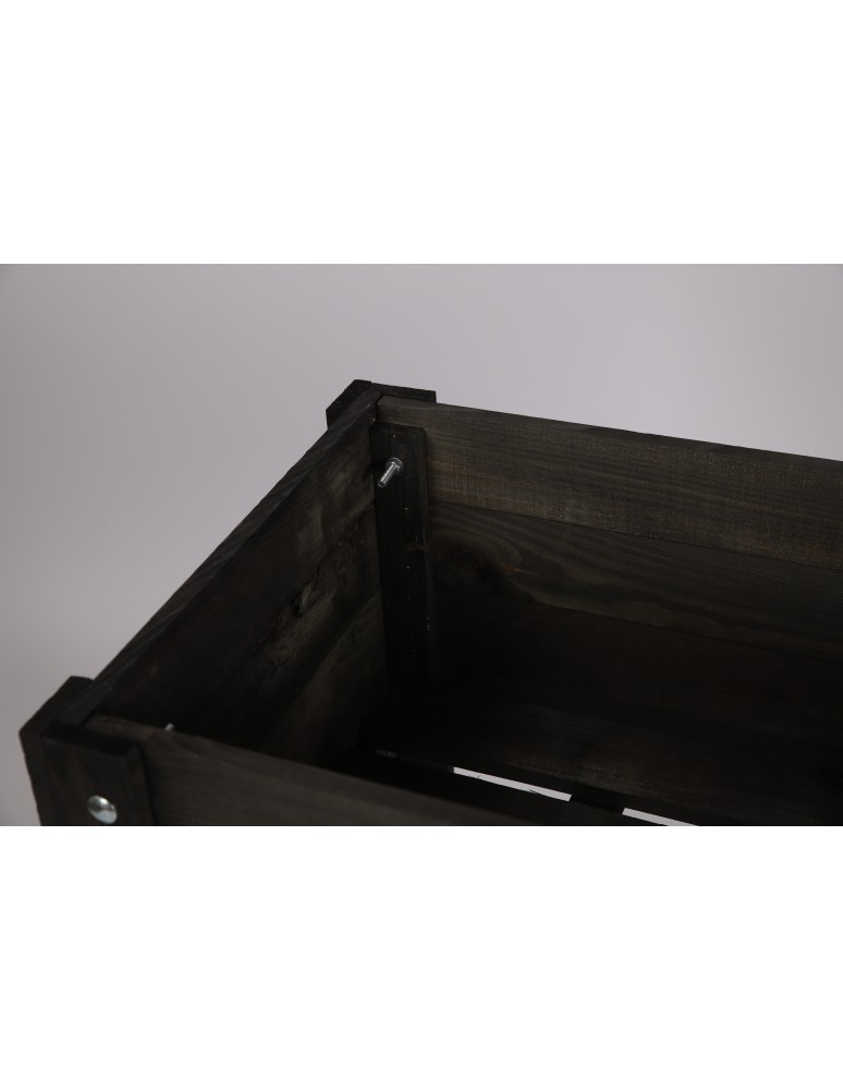 Kwietniki i donice - Drewniany Inspekt  OBL Czarny  ~ Półka Dolna - product MODO24.PL 9