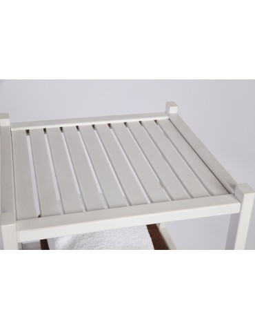 Regały do łazienki - Regał Łazienkowy ~ TARNI 3 Półki ~ Bukowy / Biały - product 4