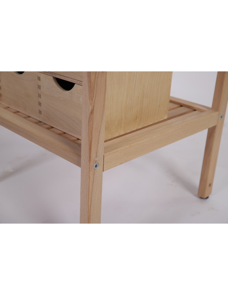 Regały do łazienki - Regał Łazienkowy TARNI ~ 4 Półki ~ Surowy Buk - product MODO24.PL 7