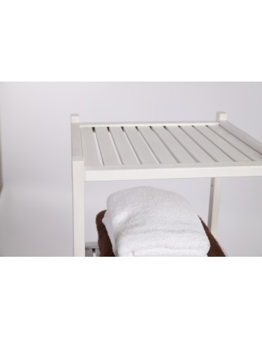 Regały do łazienki - Regał Łazienkowy TARNI ~ 4 Półki ~ Bukowy / Biały - product 4