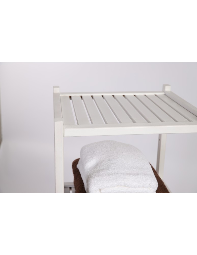 Regały do łazienki - Regał Łazienkowy TARNI ~ 5 Półek ~ Bukowy / Biały - product MODO24.PL 4