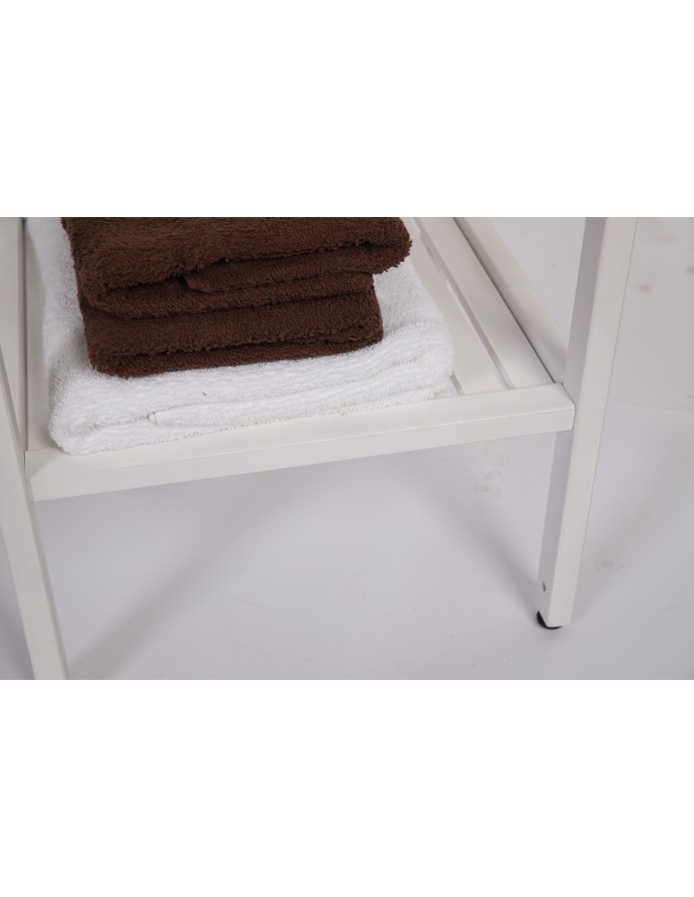 Regały do łazienki - Regał Łazienkowy TARNI ~ 5 Półek ~ Bukowy / Biały - product MODO24.PL 5