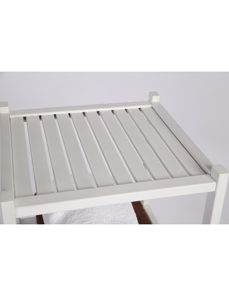 Regały do łazienki - Regał Łazienkowy TARNI ~ 6 Półek ~ Bukowy / Biały - product MODO24.PL 2