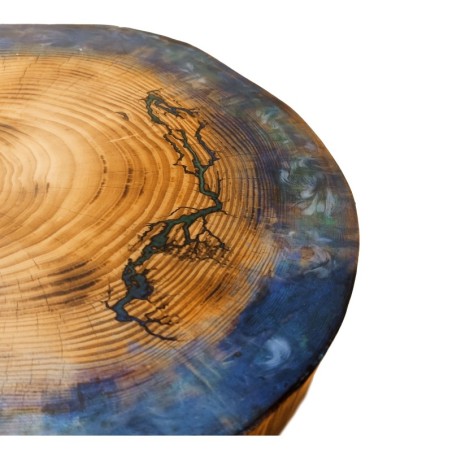 Stolik lub Blat ⭖ Azure Vision ⭖ Wood & Resin ⭖ Unikat 142633