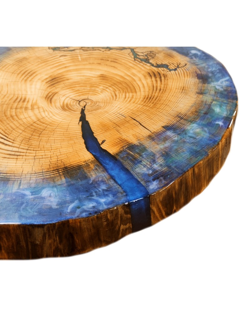 Stoły Marki Wood&Resin - Stolik lub Blat ⭖ Azure Vision ⭖ Wood & Resin ⭖ Unikat 142633 - product MODO24.PL 8