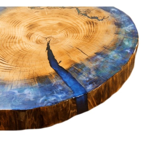 Stolik lub Blat ⭖ Azure Vision ⭖ Wood & Resin ⭖ Unikat 142633