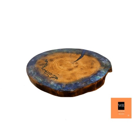 Stolik lub Blat ⭖ Azure Vision ⭖ Wood & Resin ⭖ Unikat 142633
