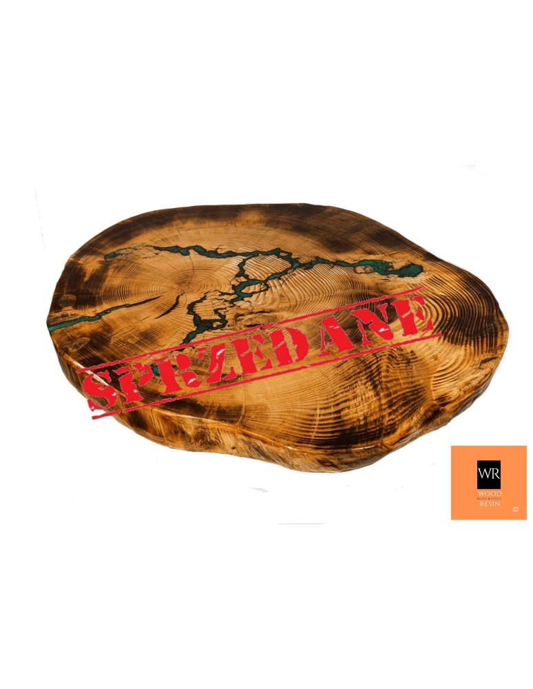 Stoły Marki Wood&Resin - Stolik / Blat Żywiczny ~ A Mysterious Symbol ~ Wood & Resin ~ Unikat 095227 - produkt MODO24.PL 1