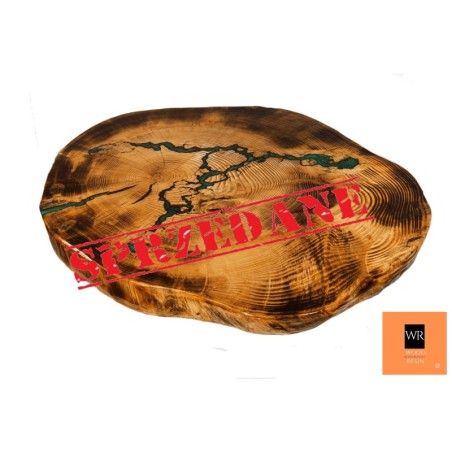 Stolik / Blat Żywiczny ✫ A Mysterious Symbol  ✫ 56x50x5 cm ✫ Unikat