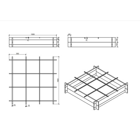 Inspekt w ogrodzie ▪ Ziołownik w domu ▪ Składany ▪ 100x100x20 cm