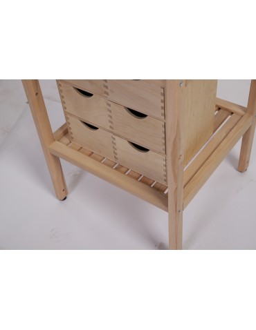 Regały do łazienki - Regał Łazienkowy TARNI ~ 5 Półek ~ Surowy Buk - product 7