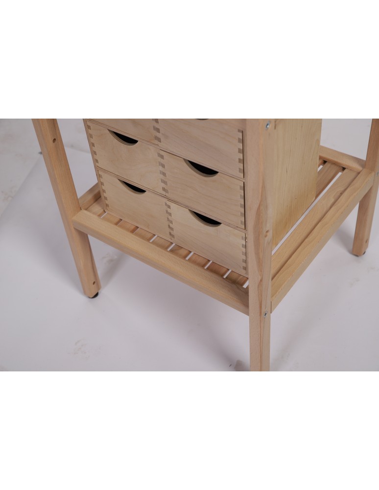 Regały do łazienki - Regał Łazienkowy TARNI ~ 5 Półek ~ Surowy Buk - product MODO24.PL 7