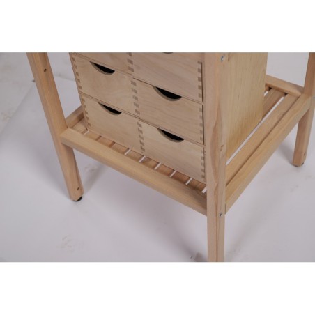 Regał Łazienkowy ▪ 5 Półek ▪ Bukowy ▪ 38x38x152 cm